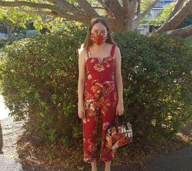 be effortlessly chic with these 15 fun jumpsuits, Red floral jumpsuit