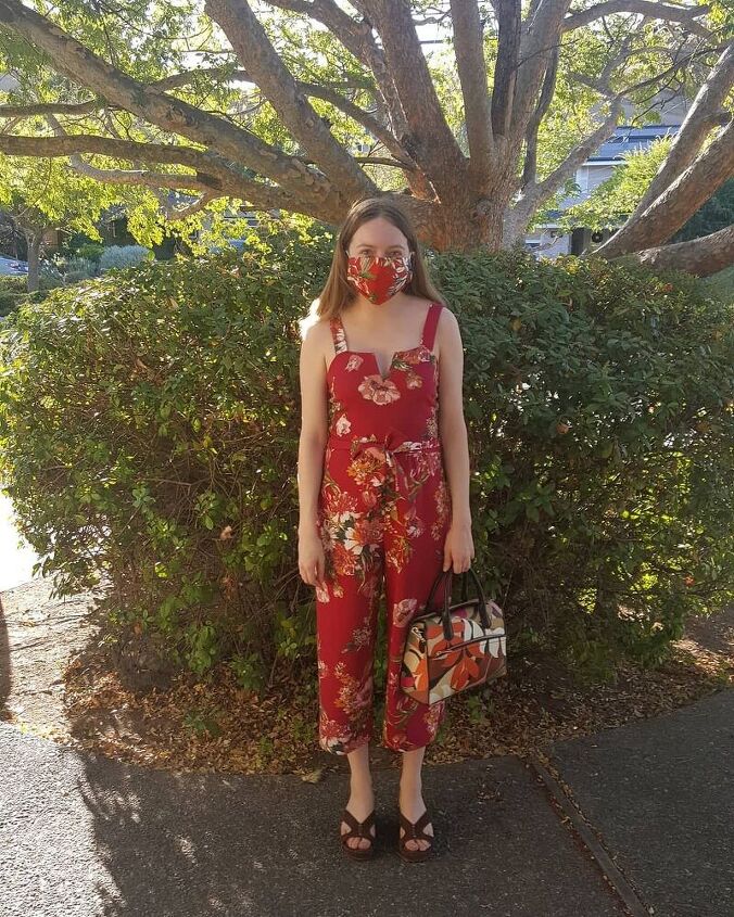 be effortlessly chic with these 15 fun jumpsuits, Red floral jumpsuit