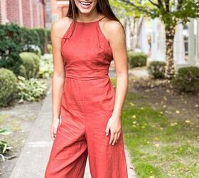 be effortlessly chic with these 15 fun jumpsuits, Red jumpsuit