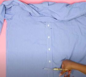 upcycle a mens shirt into this amazing shirt dress, Upcycled men s shirt