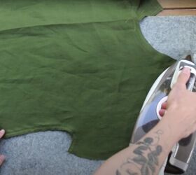 how to sew a shirt, Iron the pattern pieces