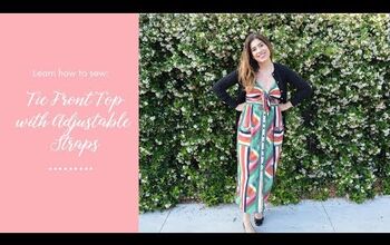 DIY an Adorable Tie Front Top With Adjustable Straps