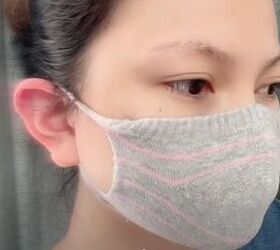 diy a simple no sew face mask from a sock, Simple no sew facemask