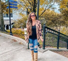 tan suede knee high boots outfit