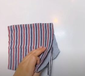 learn to diy 2 simple no sew masks, Cut off the extra fabric