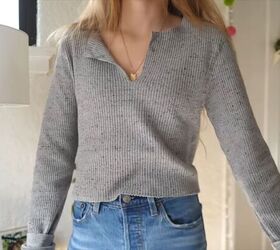 three original ideas for turning thrift finds into awesome outfits, Thrift flip gray shirt