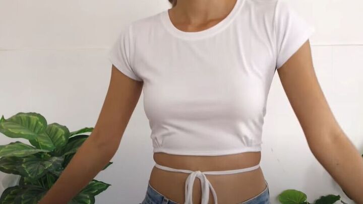 learn to make 3 stunning styles of open back crop tops, DIY open back crop top