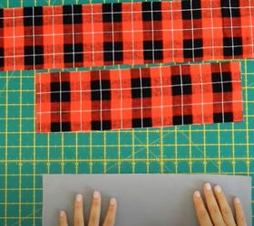 learn how to make a stunning red tartan skirt, Cut out pieces