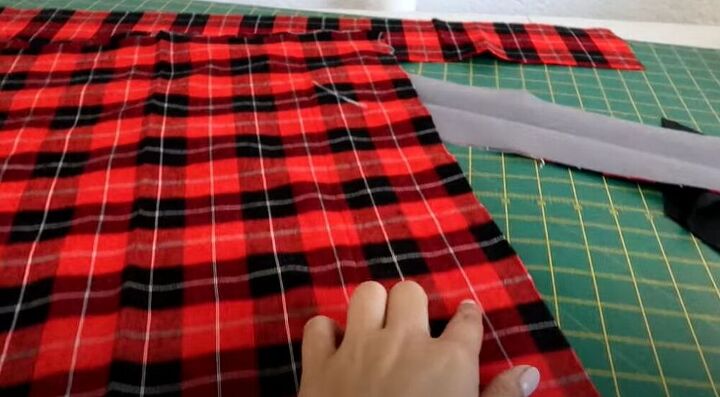 learn how to make a stunning red tartan skirt, Tartan plaid skirt