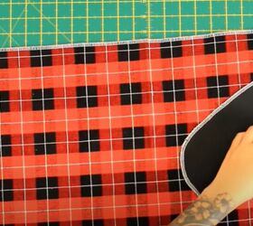 learn how to make a stunning red tartan skirt, Add pockets