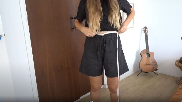 learn how to diy a stunning pair of high waisted shorts, Measure the elastic