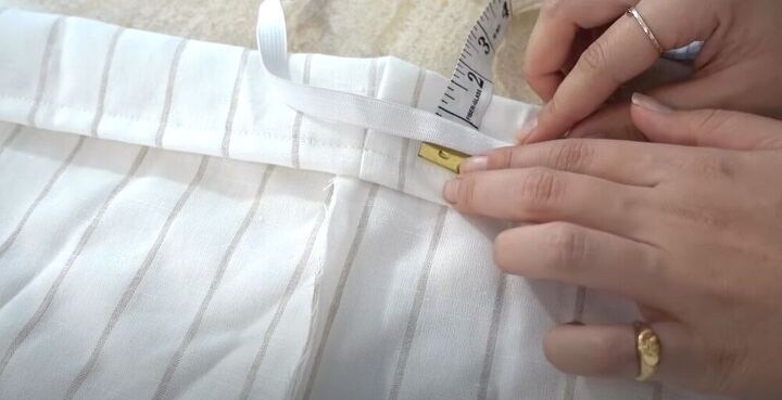 learn how to diy a stunning pair of high waisted shorts, Measure the tunnel
