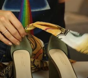 create your own christian louboutin silk tie heels, DIY Louboutin heels