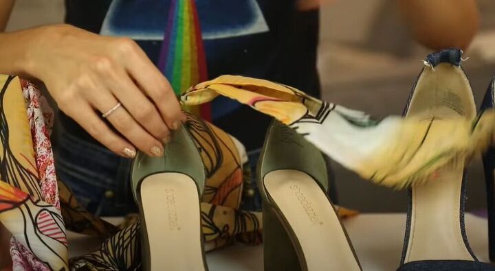 create your own christian louboutin silk tie heels, DIY Louboutin heels
