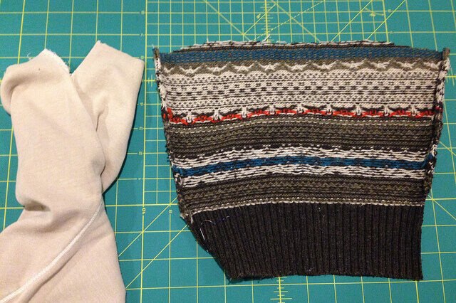 how to upcycle a t shirt with sweater sleeves