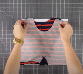 learn how to diy an adorable shrug, Match up the shoulder seams