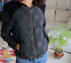 See How I Made This Cool Black Bomber Jacket at Home