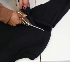 turn a sweatshirt into a sweatskirt with this easy tutorial, Sweatshirt skirt
