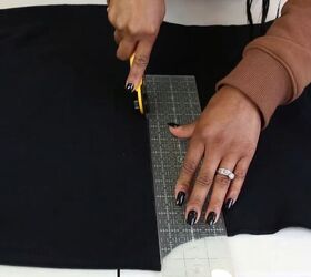 turn a sweatshirt into a sweatskirt with this easy tutorial, DIY sweatshirt skirt