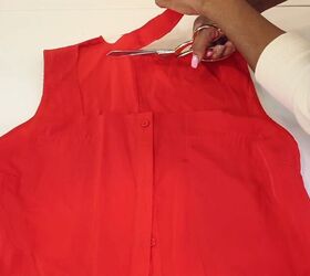 turn a long duster dress into a cute square neck mini, Square neck dress upcycle