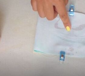 learn how to sew an adorable mini pouch for face masks, Clip it in place