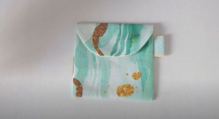 learn how to sew an adorable mini pouch for face masks, Add finishing touches