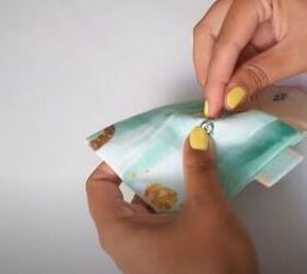 learn how to sew an adorable mini pouch for face masks, Add a button