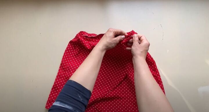 make a super easy stunning wrap skirt, Add buttons