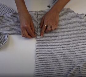 learn how to diy a fun and easy sweater, Mark the edge of the sleeve