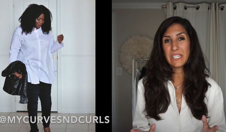 learn the tricks and tips to styling a white button down shirt, Wear untucked
