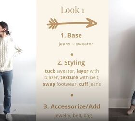 easy ways to make fall basics look chic, Style jeans and a sweater