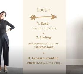 easy ways to make fall basics look chic, Style culottes and a turtleneck