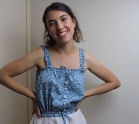 check out how i made the most perfect spring top in this tutorial, Spring top with ruffles and buttons