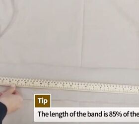diy a simple and fun sweatshirt, Measure the hemband