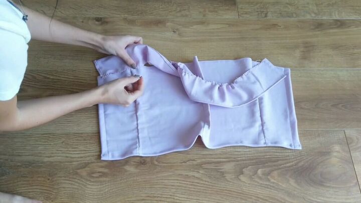 how to turn a pair of pants into a cool strapless top with ruffles, DIY ruffle top