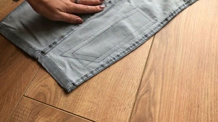 upcycle an old pair of jeans into super trendy lace up shorts, Lace up shorts tutorial