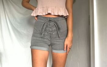 Upcycle an Old Pair of Jeans Into Super Trendy Lace-up Shorts