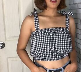 refashion an old dress into a cool new crop top with this tutorial, Dress to crop top refashion