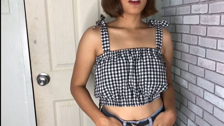 refashion an old dress into a cool new crop top with this tutorial, Dress to crop top refashion