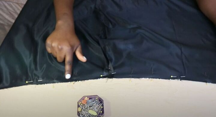 learn how to sew a gorgeous sequin mini skirt, Attach the lining