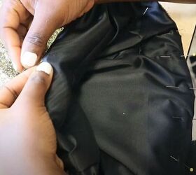learn how to sew a gorgeous sequin mini skirt, Fold the bottom