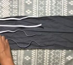 easily refashion a long sleeve polo shirt into a bowknot crop top, DIY bow crop top