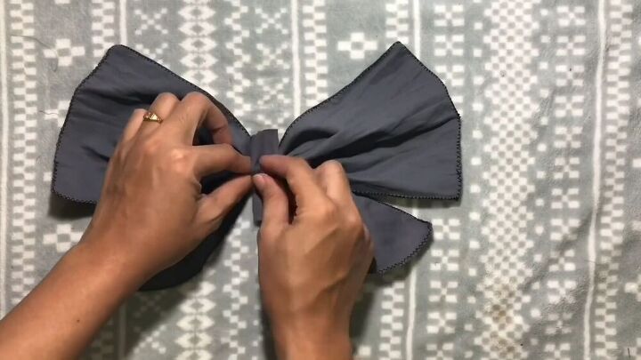 easily refashion a long sleeve polo shirt into a bowknot crop top, How to make a big bow