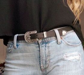 diy leather skinny belt