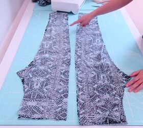 turn your old maxi skirt to a matching crop top and yoga pants set