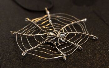 Halloween Jewellery - Spider in the Web Pendant