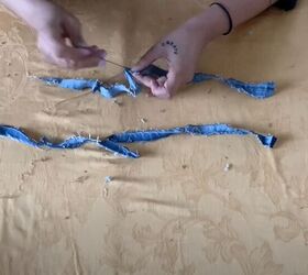 learn 10 incredible denim diy ideas, Sew the pieces together