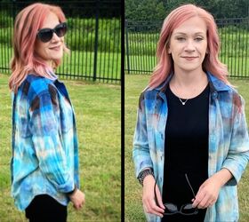 how to level up a bleached flannel with tie dye