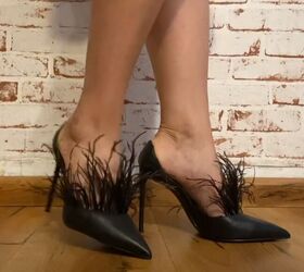 learn 15 different ways to transform and customize your shoes, DIY fringe heels