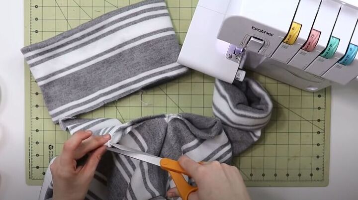 diy an amazing turtleneck sweater, Snip the front and back centers